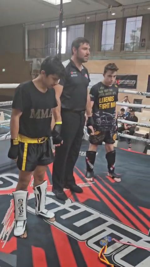 Unser Champion Maisam M. belegt Platz 1 im Kickboxen K1.